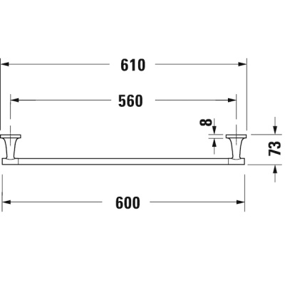 Полотенцедержатель Duravit Starck T 0099421000 Хром