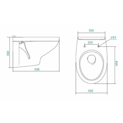Унитаз Santek Бореаль 1WH302205 подвесной с сиденьем Микролифт