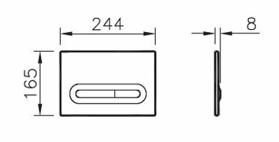 Комплект унитаза с инсталляцией Vitra Integra Square 9856B003-7206 с сиденьем Микролифт и клавишей смыва Хром матовый