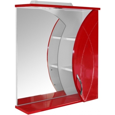 Зеркало со шкафом Mixline Магнолия 60 R 525925 с подсветкой Белое Вишня