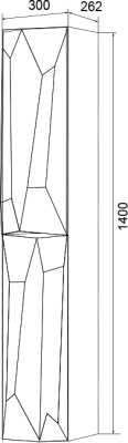Шкаф пенал Aima Design Crystal 30П L White