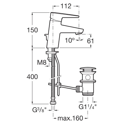 Смеситель для раковины Roca Esmai 5A3031C00 Хром