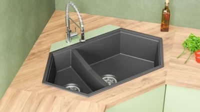 Кухонная мойка KitKraken Creek Graphite 90 Темно-серая