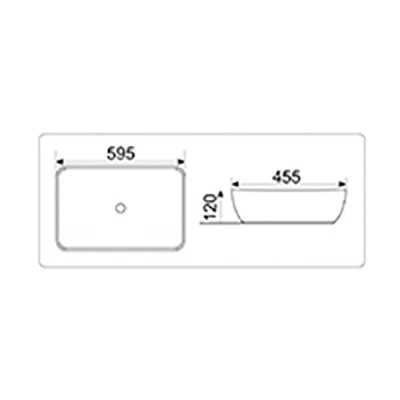 Раковина-чаша CeramaLux 60 TR 4938 Белая
