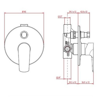Смеситель для душа Gattoni H2omix 3034 CO