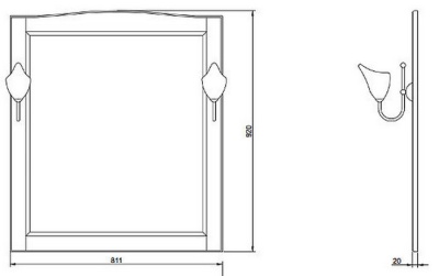 Зеркало ValenHouse Эллина 105 E105_ЗК Кальяри