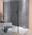 Душевая перегородка Jacob Delafon Contra Walk In 140 E22W140-BLV профиль Черный стекло Серое