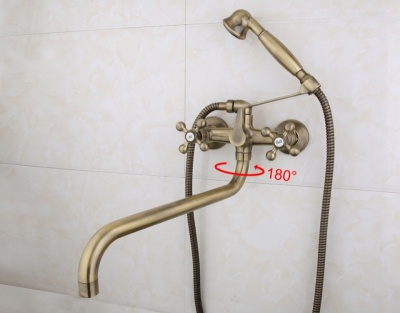 Смеситель для ванны Frap F2619-4 универсальный Бронза