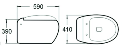 Унитаз SantiLine SL-5001B подвесной с сиденьем Микролифт