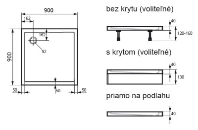 Душевой поддон Huppe Purano 90x90 202161.055 Белый