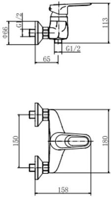Смеситель для душа Fashun A2004 Хром