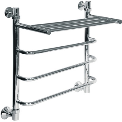 Водяной полотенцесушитель Ника Quadro Л90/ВП 50x40 с полкой Хром