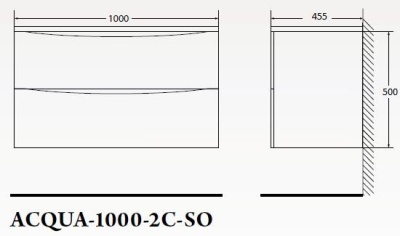Тумба под раковину BelBagno ACQUA-1000-2C-SO-PS подвесная Pino Scania