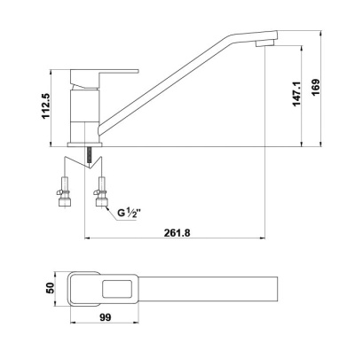Смеситель для кухни Timo Sahara 2203F Хром