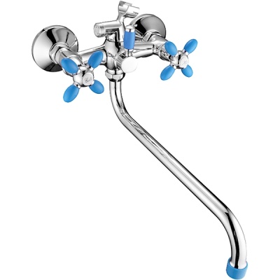 Смеситель для ванны Zerix LR82310B ZX0069 Хром Голубой