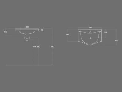 Тумба с раковиной SanVit Прима 55 kprim055 с фактурой под дерево прямые ручки Акация светлая