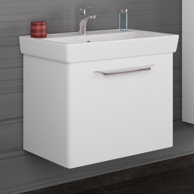 Тумба под раковину Diborg Lande Q 70 77.2214 подвесная Белая матовая