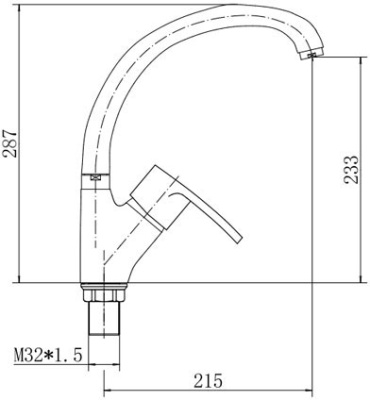 Смеситель для кухни Fashun A4165-2 Хром