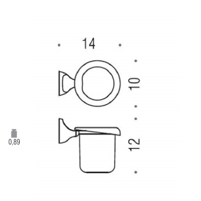 Стакан для зубных щеток Colombo Design Melo В1202.000 Белый, Хром