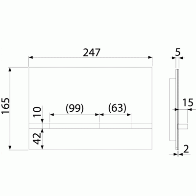 Клавиша смыва Alcaplast Flat Stripe Glass STRIPE-GL1200 Белый