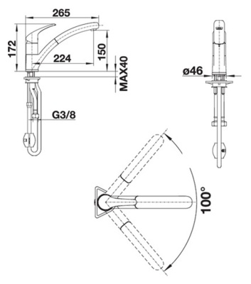 Смеситель для кухни Blanco Bravon S Хром