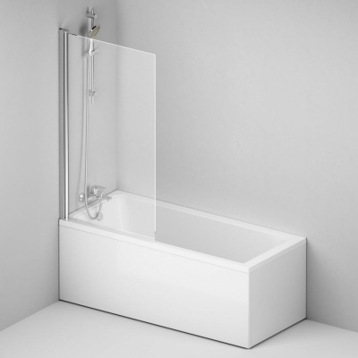 Комплект акриловой ванны со шторкой и душевой системой AM.PM Gem 170x70 W90ASET-170D8 без гидромассажа