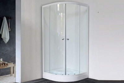 Душевой уголок Royal Bath HK 100х100 RB100HK-T с поддоном профиль Белый стекло прозрачное