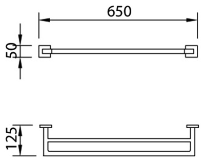 Полотенцедержатель Clever Urban 65 99467 двойной Хром