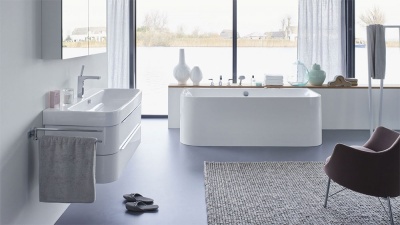 Тумба под раковину Duravit Happy D 2 H2636402222 подвесная Белая
