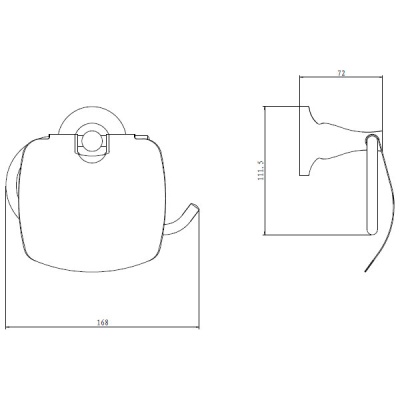 Держатель для туалетной бумаги Rush Corsica CO42111 с крышкой Хром