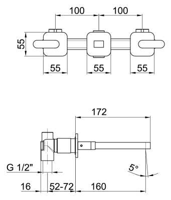 Смеситель для раковины Webert Living 16 LV750404 Хром