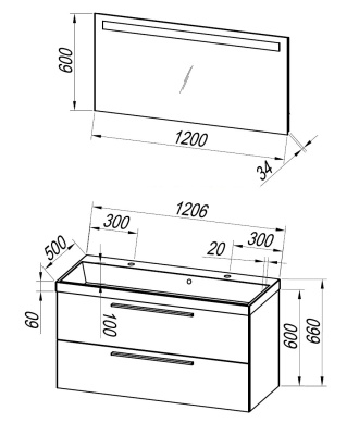 Тумба с раковиной Kolpa San Jolie 120 Белая