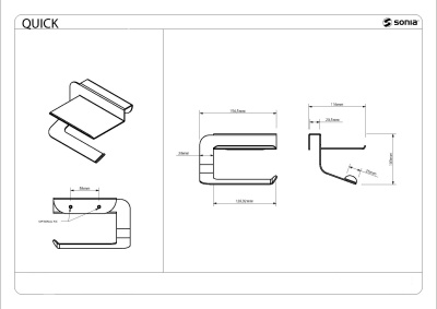 Держатель туалетной бумаги Sonia Quick 176960 Белый матовый