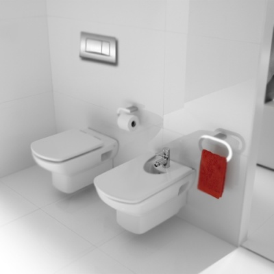 Унитаз Roca Dama Senso 893104090 в комплекте с инсталляцией Active с кнопкой смыва Хром и сиденьем Микролифт