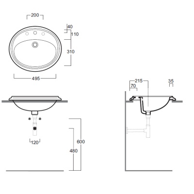 Раковина Simas Arcade AR 859 Белая