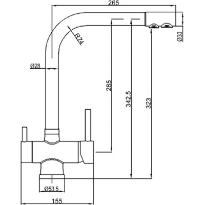 Смеситель для кухни ZorG Sanitary ZR 348 YF NICKEL Никель