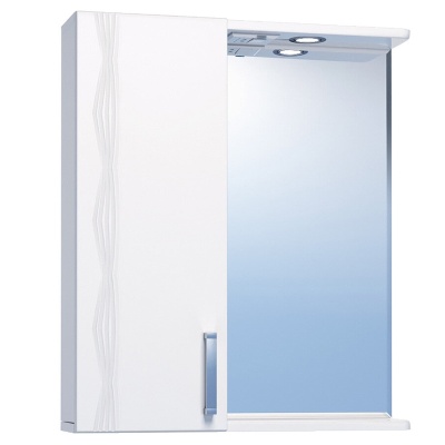 Зеркало со шкафом Vigo Atlantic 1-550 L с подсветкой Белое