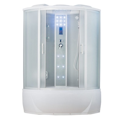 Душевой бокс Erlit Comfort ER4320T 120x120 с гидромассажем задняя стенка Зеркальная стекло тонированное