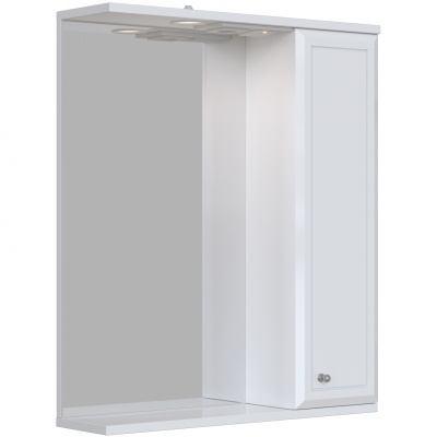 Зеркало со шкафом San Star Афина 60 120.1-2.4.1. с подсветкой Белое