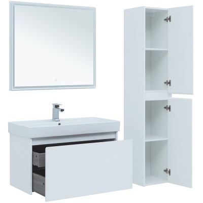 Комплект мебели для ванной Aquanet Nova Lite 90 243233 подвесной Белый
