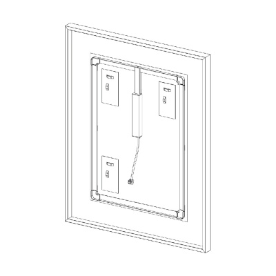Зеркало Evoform Ledside 90х150 Сталь