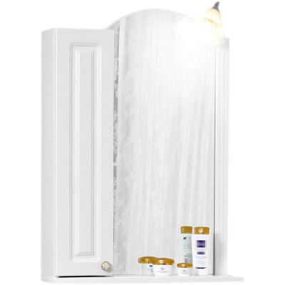 Зеркало со шкафом Бриклаер Анна 60 с подсветкой Белое L