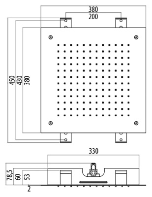 Верхний душ Gattoni Programma Docce 9915/PD хром