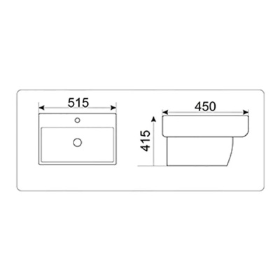 Раковина CeramaLux 52 NB 164 Белая