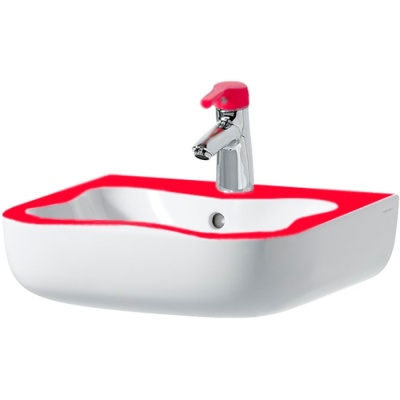 Раковина Laufen Flora Kids 45 8.1503.1.062.104.1 Белая Красная