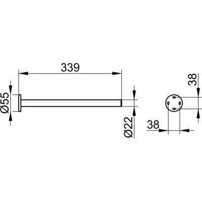 Полотенцедержатель Keuco Plan 34 14923 010000 Хром