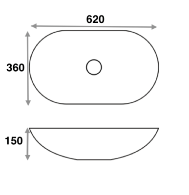 Раковина-чаша Mira 62 MR-6236 Белая