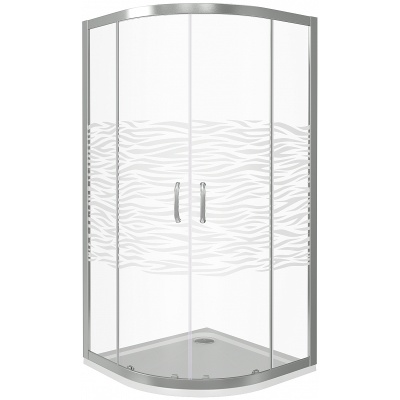 Душевой уголок Good Door Infinity R-80-W-CH 80x80 профиль Хром стекло с рисунком