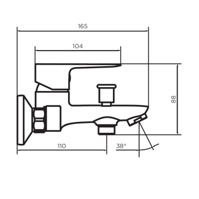 Смеситель для ванны Dorff Prime D4011000 Хром