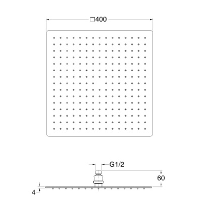 Верхний душ Cristina Sandwich PD 006 Хром